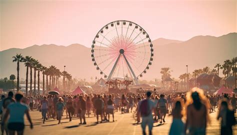 Futuristic coachella festival in 2100 creative cyberpunk concept ...