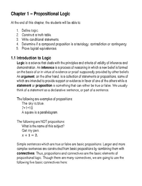 Image result for Logic Freshman Course Chapter 1 Questions