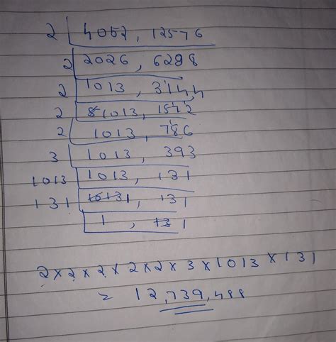 Using fundamental theorem of arithmetic find the lcm of 4052 and 12576 ...