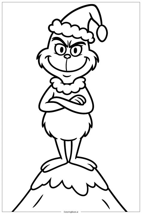 Página para colorear El Grinch de pie en el Monte Crumpit (Descarga ...