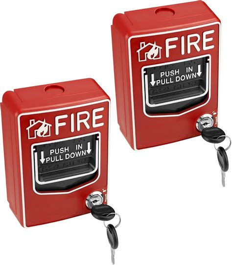 QWORK Wired Emergency Fire Alarm Station, 2 Pack India | Ubuy