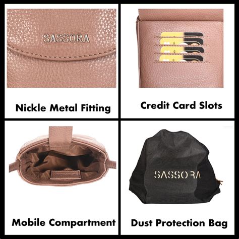 Sassora Premium Leather Mobile Sling Bag For Girls