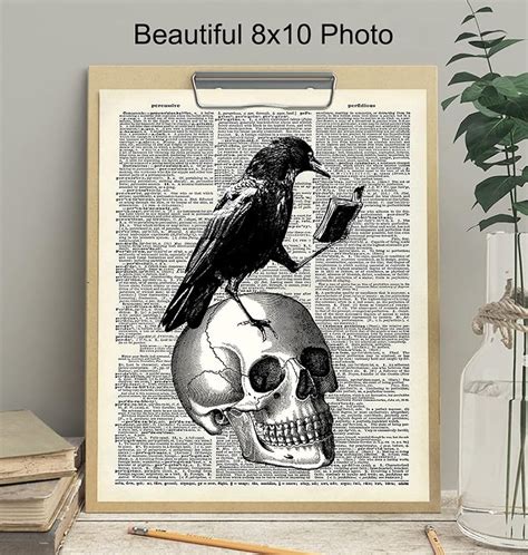 YELLOWBIRD ART & DESIGN Gothic Edgar Allan Poe The Raven Poster - 8x10 ...