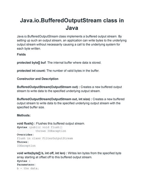 Java.io.Buffered Output Stream class in Java - Java.io class in Java ...