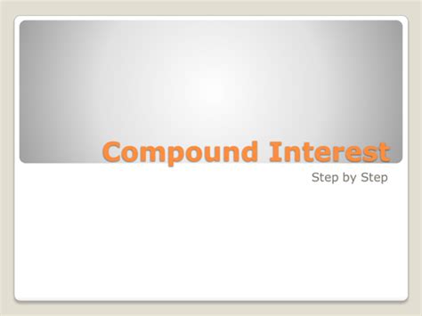 Image result for Compound Interest Step by Step