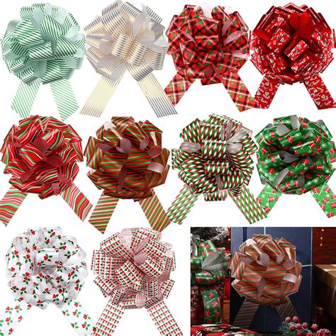 Amazon.com: 20 Pieces Christmas Large Gift Bows 9 Inch Assorted Color ...