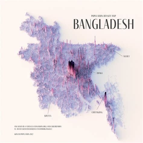 Population Density Map of Bangladesh