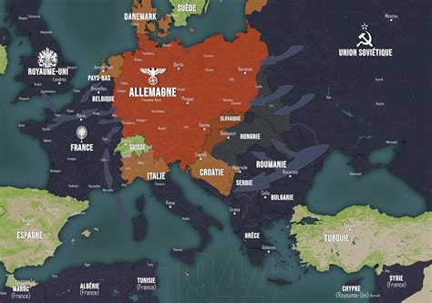 Carte interactive - L'Europe dans la Seconde Guerre mondiale - 1944