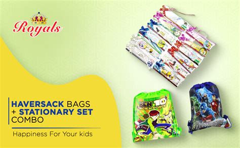 Buy Royals Birthday Return Gifts for Kids (Haversack Bags + Stationary ...