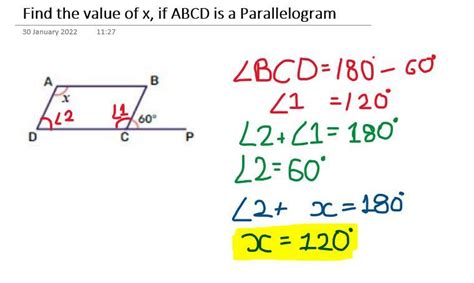 find the value of x, if ABCD is a parrelogram pls don't type if you don ...