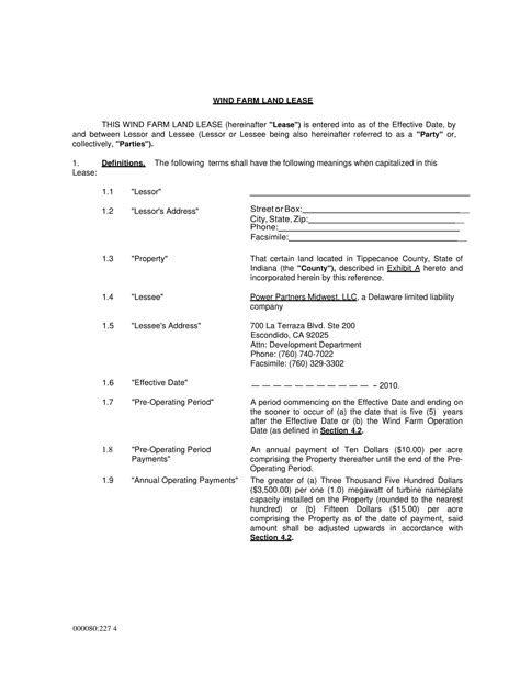 Free Printable Land Lease Agreement Templates [Word & PDF] Sample