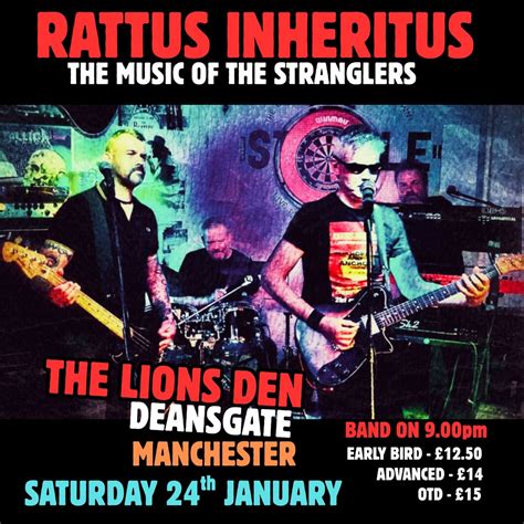Rattus Inheritus - A Tribute To The Stranglers - Lions Den, Manchester ...