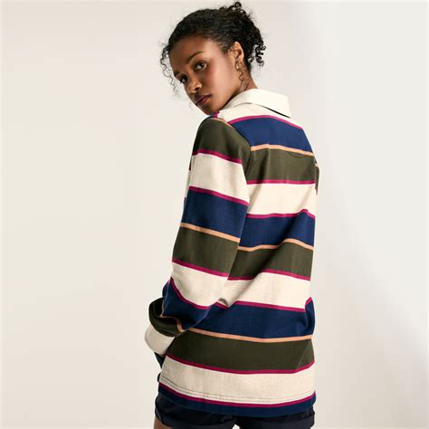 Joules Women's Sammie Rugby Shirt - Multi Stripe | Charlies