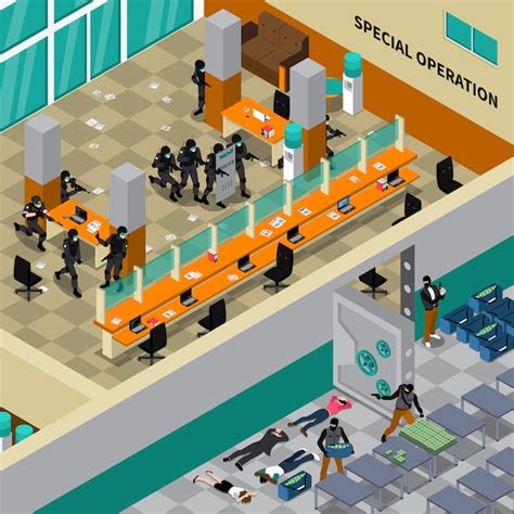 Poster van de special forces isometrische samenstelling van de mep ...