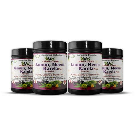 Buy AVG Health Organics Jamun, Neem & Karela Plus Powder, Diabetes Care ...