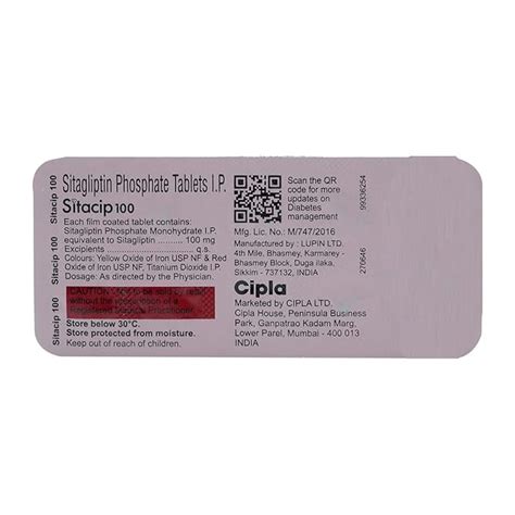 Sitacip 100 -Strip of 10 Tablets : Amazon.in: Health & Personal Care