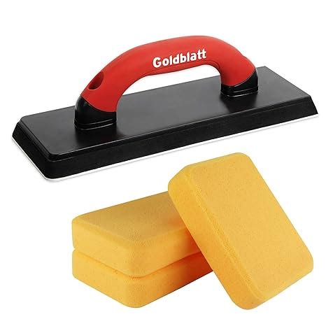 Goldblatt 4" x 12" Grout Float with 3 Pack Sponges for Grout Cleaning ...