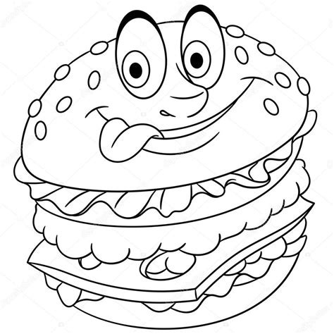 Printable Burger Coloring Pages