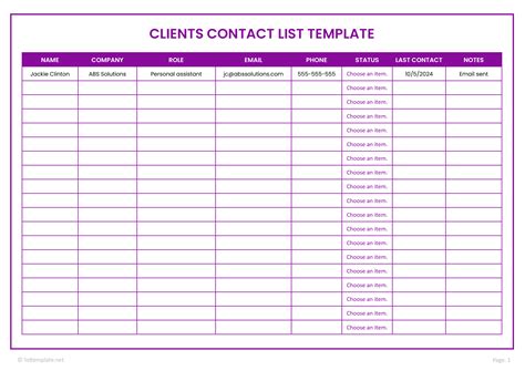 18+ Free Excel Contact List Templates Csv - Great Research