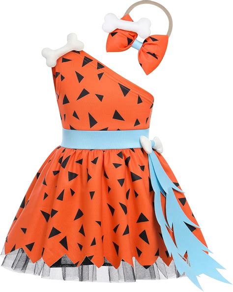 Buy Kids Baby Bam Bam Costume Caveman Cavegirl Stone Age Outfit for ...