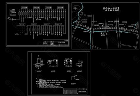 10kV电缆配电线路工程设计CAD图纸装饰装修素材免费下载(图片编号:3430814)-六图网