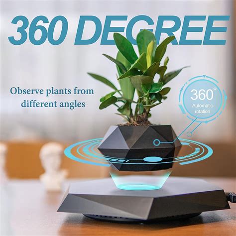 Buy HCNT Levitation Air Bonsai Pot, Magnetic Levitating Mini Rotating ...