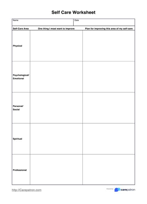 Self-Care Assessment & Example | Free PDF Download
