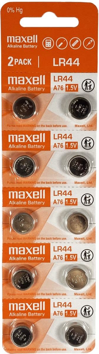 Specificaties van Maxell LR44 - Tweakers