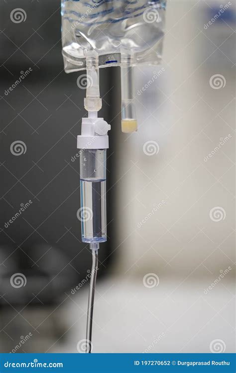 Saline Iv Bag Intravenous Drip Hospital Room Medical Concept Treatment ...