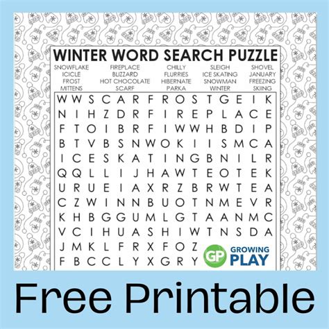 Winter Word Search Puzzles Printable Winter Word Search Puzzles (Word