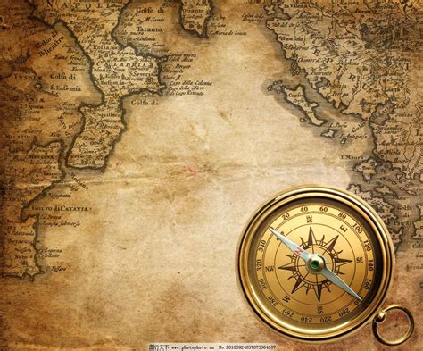 复古航海图世界地图无纺布墙纸办公室书房背景墙壁纸_亿库素材网