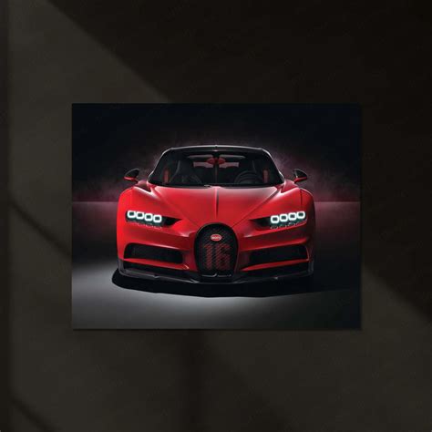 LED | 🏁 Bugatti Chiron Sport LED Metal Poster | Hypercar Wall Art with ...