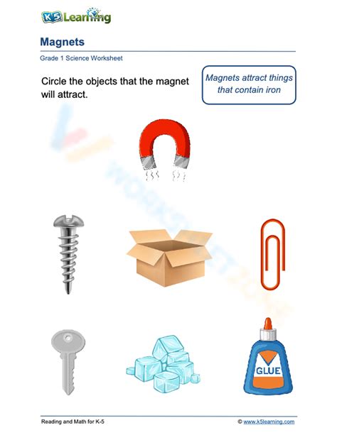 Image result for Printable Magnet Worksheet