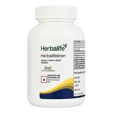 Herbalife Nutrition Herbalifeline Omega-3 Fatty Acids Capsules – 60 ...