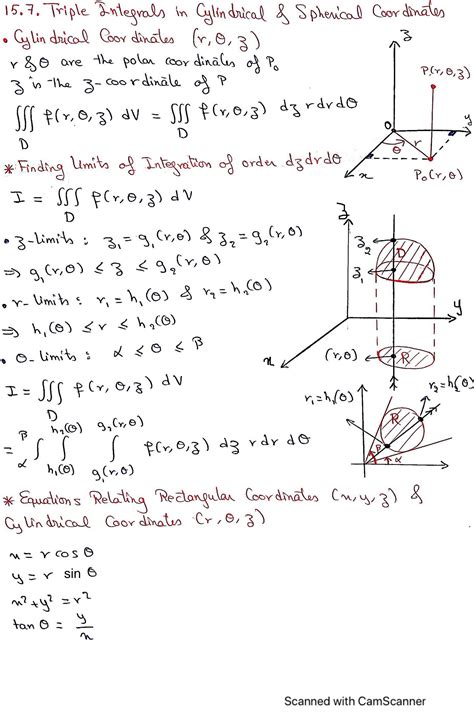 SOLUTION: Triple integrals in cylindrical and spherical coordinates ...