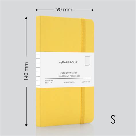 Buy myPAPERCLIP Executive Series Soft Cover Yellow Small Plain Notebook ...