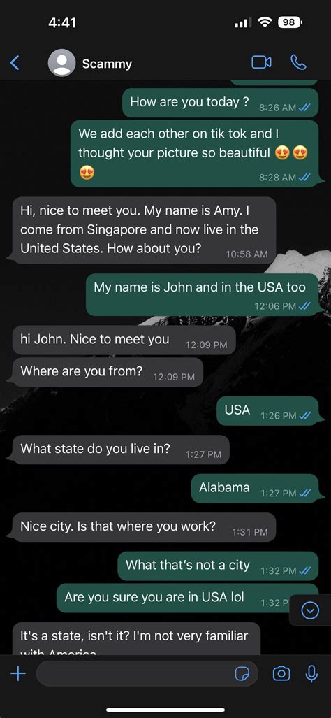 Scammer from Tik tok harassing lonely men for love and money….dumb as shit too : r/ScamNumbers