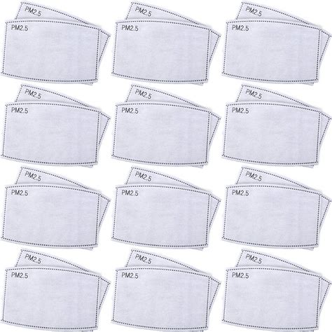 100 Pieces Anti PM2.5 N95 Activated Carbon Mask Filter Face Masks ...