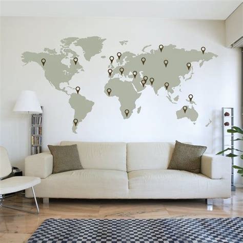 World Map Wall Decal Sticker 的图像结果