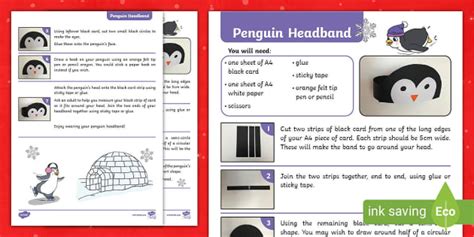 Penguin Headband (teacher made) - Twinkl