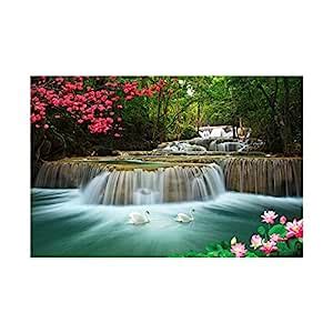 Dharvika Innovations Beautiful River in Forest Natural Scenery Painting ...