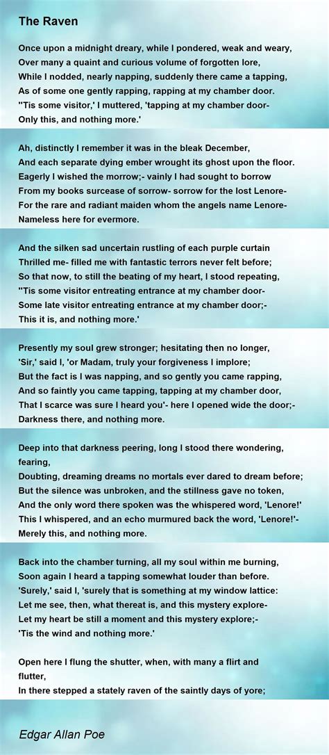 Edgar Allan Poes The Raven Worksheet Answers - Kid Worksheet Printable