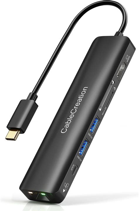 CableCreation USB-C 7-in-1 Multiport Adapter Type C Dongle to HDMI 4K ...