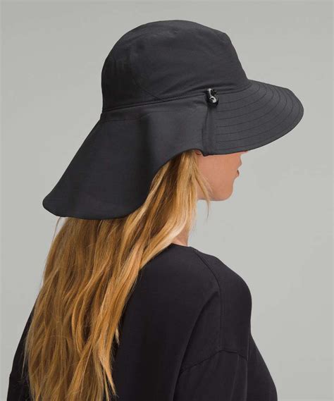 Lululemon Womens Cinchable Wide Brim Bucket Hat - Black - lulu fanatics