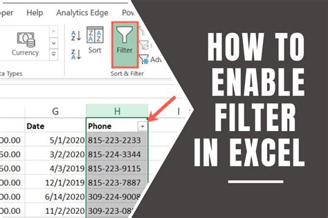 Image result for Enable Filtering Excel