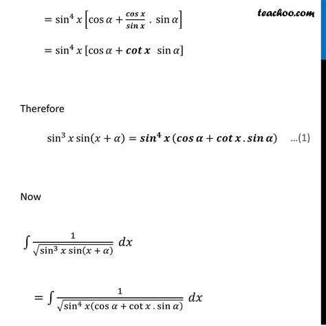 Misc 18 - Integrate 1/root (sin^3x sin⁡(x + a) ) - Teachoo