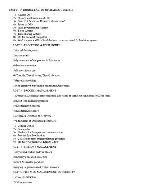 Image result for Operating System Course Outline