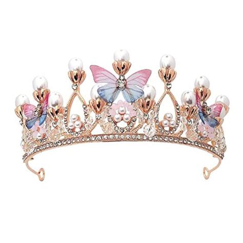 Buy ELEPHANTBOAT® Crystal Tiara Pearl Princess Costume Crown Headband ...