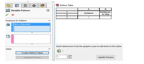 SolidWorks 2014 Variable Pattern 的图像结果