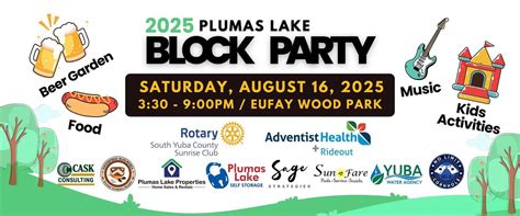 2025 Plumas Lake Block Party, Eufay Wood Park, Olivehurst, 16 August ...